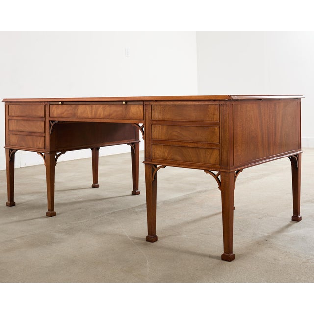 Baker Collector's Edition Georgian Mahogany Writing Table Desk For Sale - Image 17 of 18