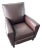 Room & Board Art Deco Style Leather Recliner Club Chair For Sale
