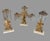 Late 19th Century Antique Victorian Three Piece Girandole Candelabra Set With Etched Prisms For Sale - Image 5 of 10