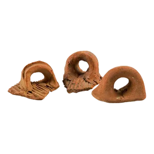 Ancient Mediterranean Pottery Handle Fragments Amphora Set of 3