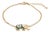 Wishful Elephant & Evil Eye Green Enamel Gold Chain Bracelet For Sale
