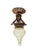 Empire Bronze Pending Lamp with Uranium Glass, France, 1890s, in Very Good conditions. Designed 1920 to 1949 European Plug...