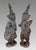 Gray Antique Teppanom / Guardian Thai Angels, Carved Wood Statues or Figures - A Pair 18" For Sale - Image 8 of 11