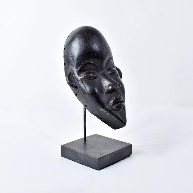 Black Early 20th Century Dan Deangle Mask on Custom Stand For Sale - Image 8 of 12
