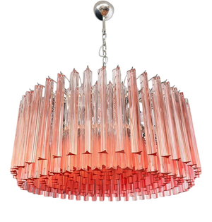 Pink Murano Glass Chandelier, 1990s