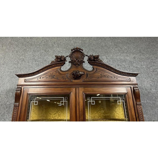 Italian Renaissance Style Walnut Bookcase For Sale - Image 4 of 7