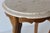 Queen Anne-Style Italian Marble Top Side Table Carved Wood Legs Detail Vintage Mid-Century For Sale In Miami - Image 6 of 14