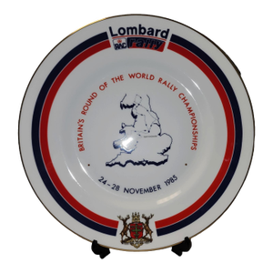 1985 Royal Worcester Lombard Rac Rally Championship Commemorative Plate