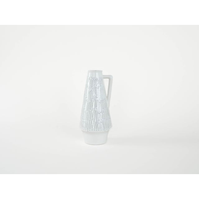 Mid-Century Modern Vintage German Ceramic Vase in Fat Lava from Scheurich, 1960s For Sale - Image 3 of 8