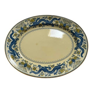 Antique Minton England Rare Dragon Platter 15in For Sale