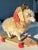 Vintage Handmade Toy Bear Riding a Sheep For Sale - Image 4 of 9