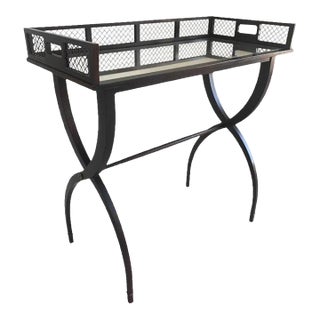 Barbara Barry for Baker Tray Table With Mirrored Serving Tray For Sale
