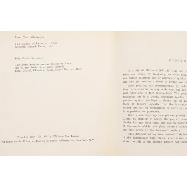 A set of five art books about the artists Brueghel, Cezanne, Gauguin, Giotto and Manet. Hardcover books published by Crown...