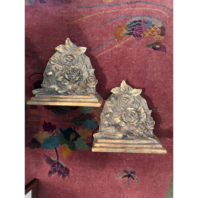 Late 20th Century Newly Painted Pair of Bespoke Gold Gilt "Bird & Nest" Sconces by Turtle and Crane For Sale - Image 9 of 9