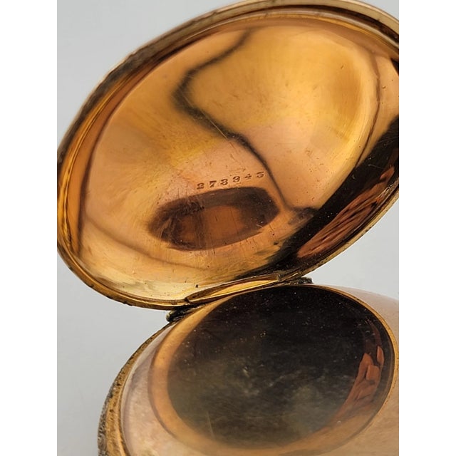 Gold 1890s The Plan Gold Plated Swiss Pocket Watch by David Perret W Glass Dome. For Sale - Image 8 of 13