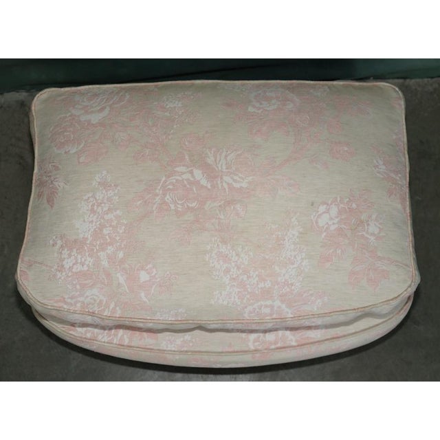 Serpentine Front Feather Filled Cushion Top Ottoman, 2010 For Sale - Image 6 of 16