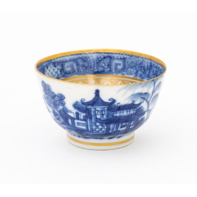 Chinese Export Blue and White Porcelain Teacups and Saucers - Set of 6 For Sale - Image 16 of 18