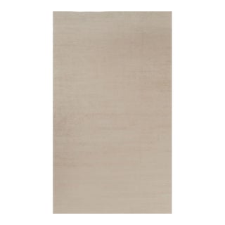 Rug & Kilim’s Oversized Modern Textural Rug in Beige and Cream Striae - 10x17 For Sale