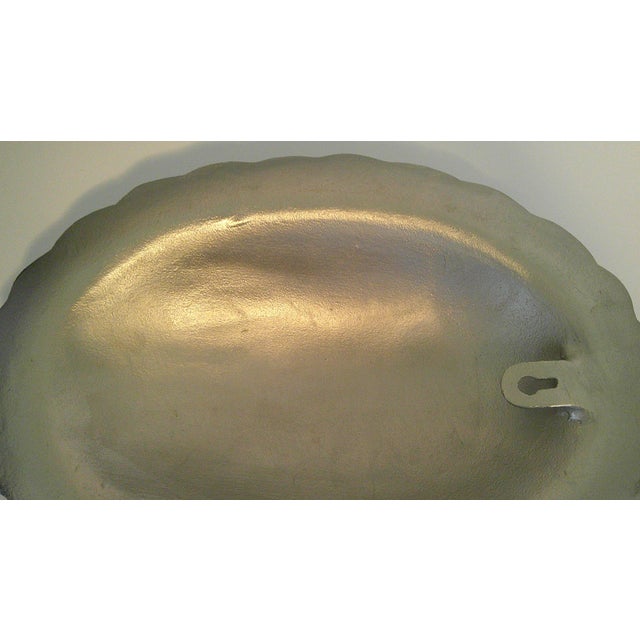 Vintage Style Silver Metal Tortoise Shell Wall Hanging Sculpture For Sale - Image 12 of 12