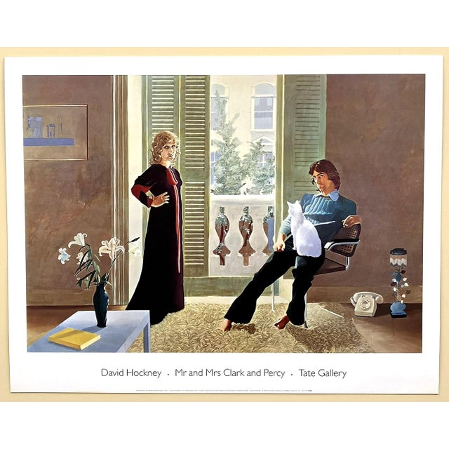 David Hockney Mr and Mrs Clark and Percy Original Tate Gallery Exhibition Poster For Sale - Image 9 of 9
