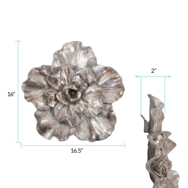 Silver Silver Camellia For Sale - Image 8 of 9