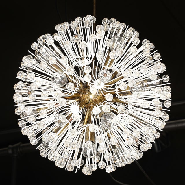 Mid-Century Brass & Crystal Sputnik Chandelier by Emil Stejnar for Rupert Nikoll For Sale - Image 18 of 18