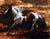 Dust Storm by Morgan Cameron | Oil on panel Horse running through a dust storm. For Sale