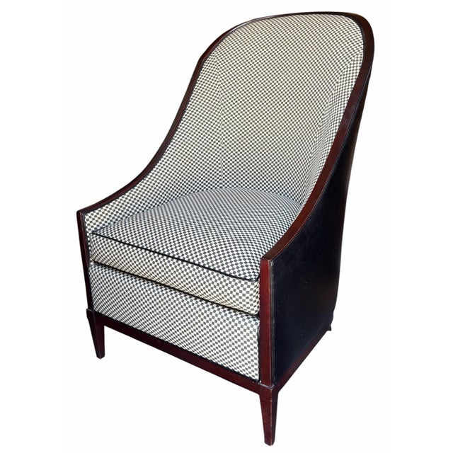 John Widdicomb Pair of Artdeco John Widdicomb Spoon Back Slipper Club Chair For Sale - Image 4 of 7
