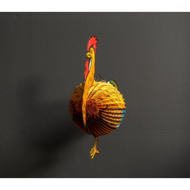 Paper Rooster Lantern, West Germany, 1960s For Sale - Image 5 of 14