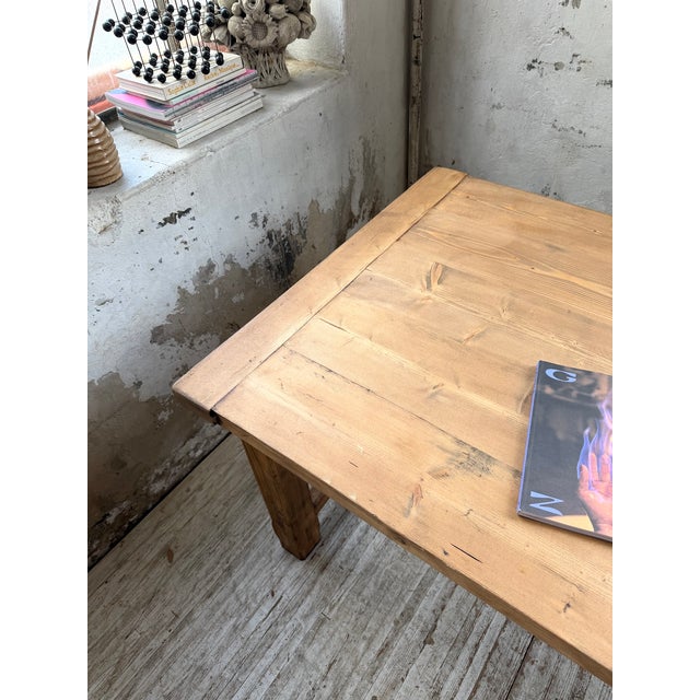 Vintag Farmhouse Table in Pine, 1960s For Sale - Image 13 of 18