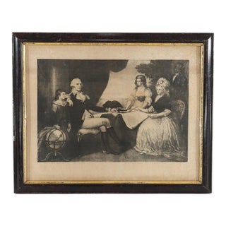 Antique Print “The Washington Family” From Engraving by Edward Savage C1830 For Sale