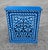 Wood Hand Painted Mediterranean Medicine Cabinet / Wall Shelf / Royal Blue and White Zouak For Sale - Image 7 of 7