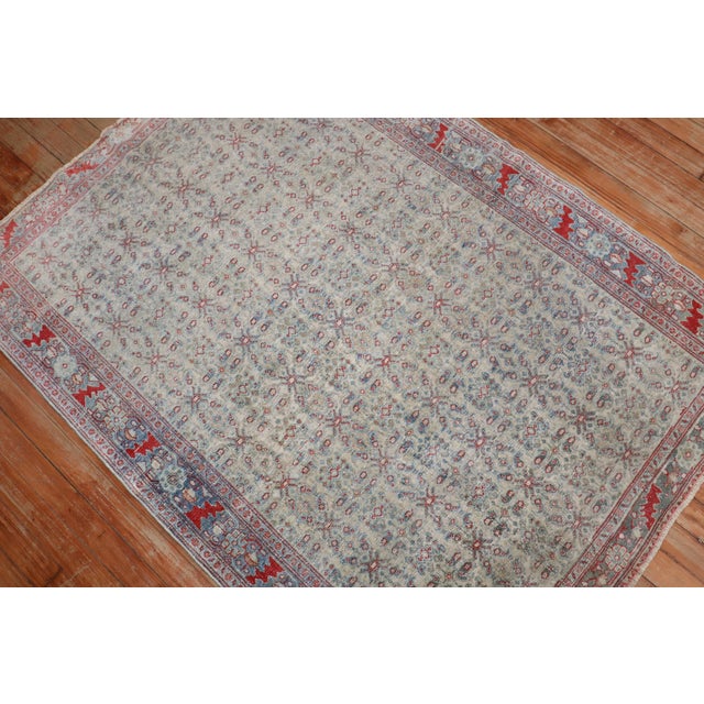 Early 20th Century Zabihi Collection Antique Persian Senneh Rug - 3'6" x 4'9" For Sale - Image 5 of 9