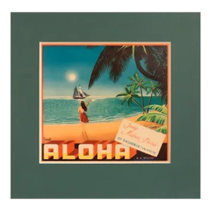 1940s Spanish Orange Crate Label - Aloha