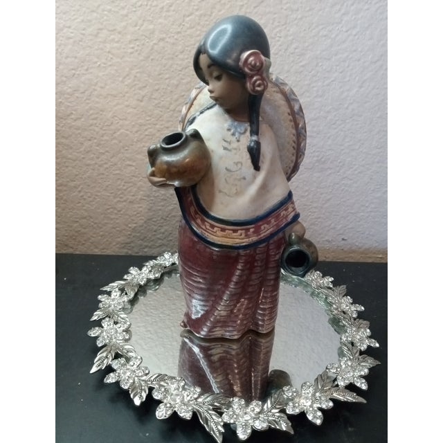 Ceramic Rare Le Lladro Spain Pepita With Sombrero Figurine For Sale - Image 7 of 7