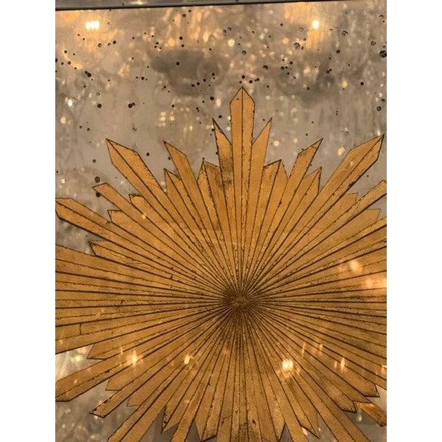 Maison Jansen Design Eglomise’ Sunburst Trumeau Mirrors For Sale In Dallas - Image 6 of 8
