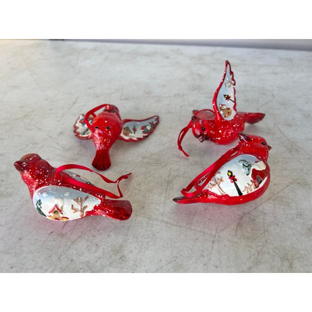 These are a set of vintage-style red cardinal birds . Perfect for ornaments for Christmas or display any time of year....