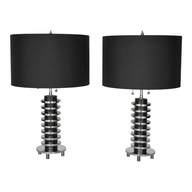 1960s Table Lamps by Donald Deskey - a Pair For Sale