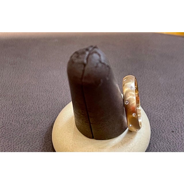 14 Flush Set Bezel Diamond Eternity Wedding Band in 14 Karat Yellow Gold For Sale - Image 12 of 18