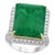 Green Agl Certified 13.10 Ct Emerald Cut Colombian Emerald Diamond 18k Gold Ring For Sale - Image 8 of 8