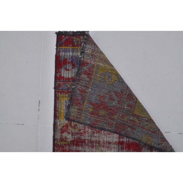 1950s Small Vintage Handknotted Rug For Sale - Image 5 of 5