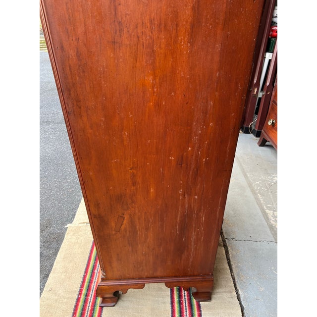 A Very Fine Antique Cherry Chippendale Tall Chest, Bucks County, Pa, Circa 1790s For Sale - Image 4 of 12