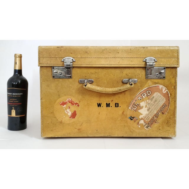 1920s Vellum Steamer Travel Storage Trunk With Provenance For Sale - Image 18 of 18