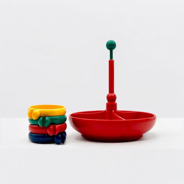 Side Table in Vibrant Multicolor Plastic from Emsa, West Germany, 1970s For Sale - Image 4 of 10