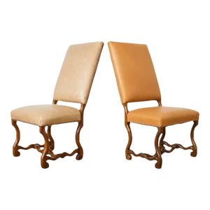 Pair of Dennis & Leen Louis XIV Os De Mouton Hall Chairs