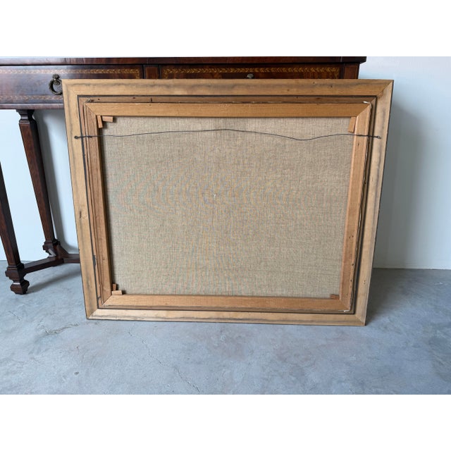 Claude Mourier European River Landscape Oil on Canvas Painting, Framed For Sale - Image 12 of 12