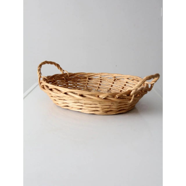 Vintage Wicker Basket For Sale - Image 9 of 13