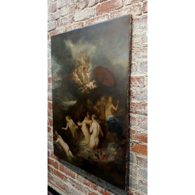 17th/18th Century Flemish Old Master - Hero Mourns the Dead Leander -Oil Painting For Sale - Image 9 of 11