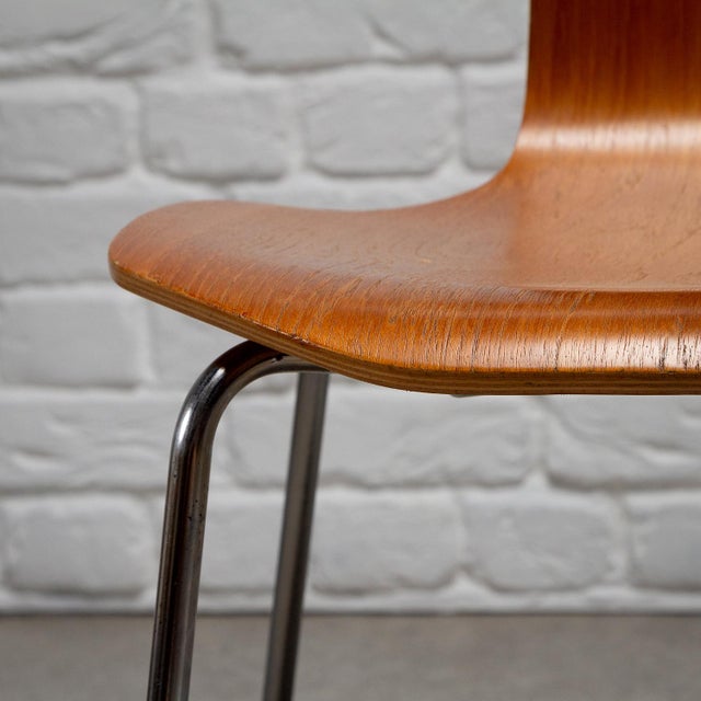 Mid-Century Model 3103 Hammer Chairs by Arne Jacobsen for Fritz Hansen, Denmark, 1980s, Set of 6 For Sale - Image 13 of 18