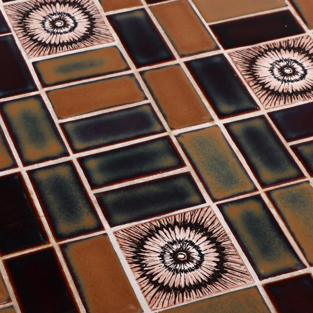 Mid 20th Century Mid 20th Century Danish Teak Tile-Top Coffee Table For Sale - Image 5 of 6